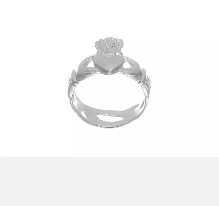 Sterling Silver 2 mm 5.31 g Claddagh Ring, view 7 of 7