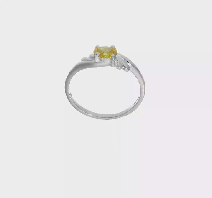 Sterling Silver Oval CZ Ring, view 7 of 7