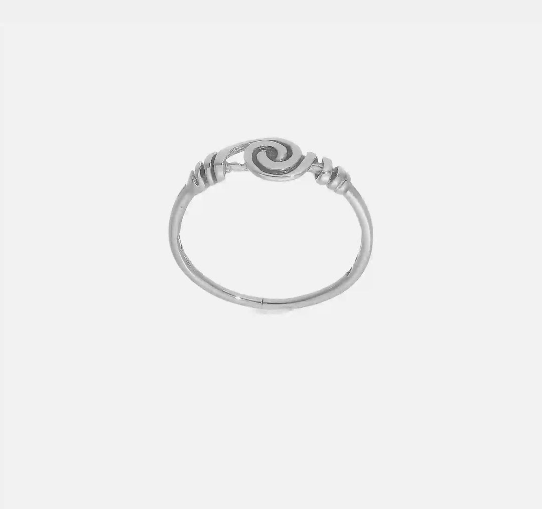 Sterling Silver Antiqued Swirl Ring, view 7 of 7