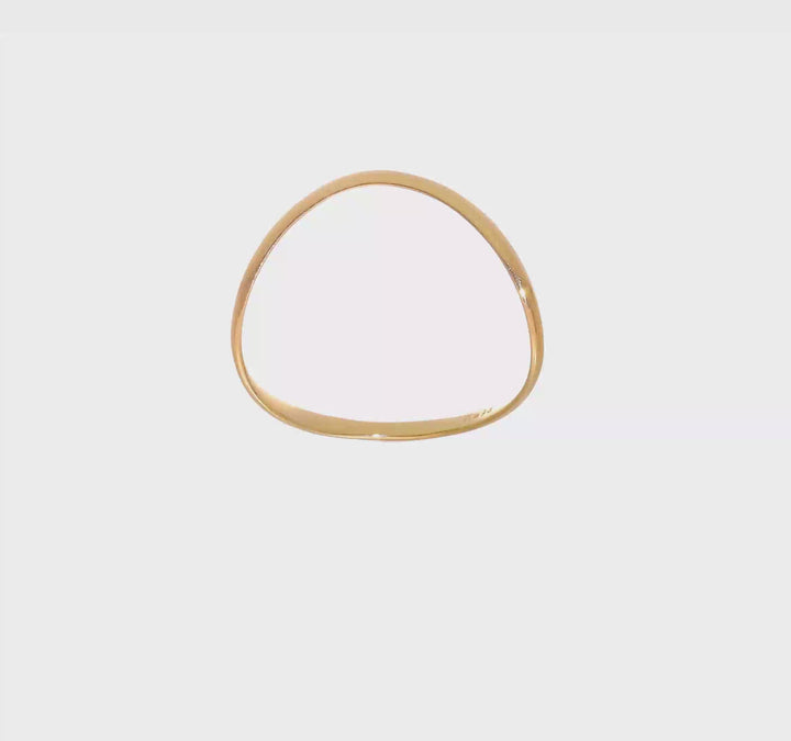 14k Yellow Gold Polished Wave Fashion Thumb Ring, view 8 of 8