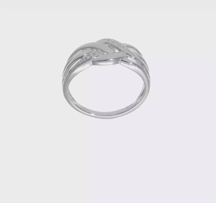 Sterling Silver Round 2-Stone Diamond Ring, video
