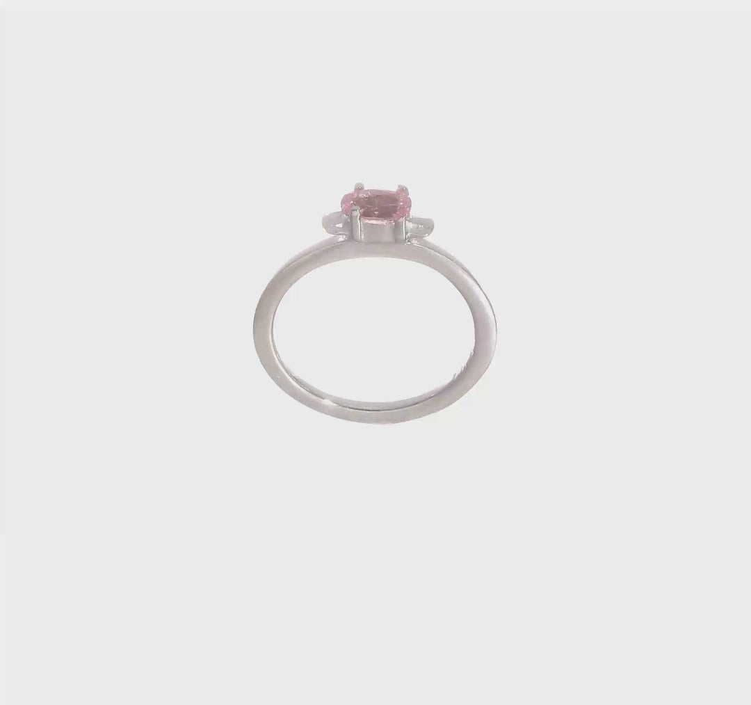 Sterling Silver Polished Pink CZ Candy Ring, view 7 of 7