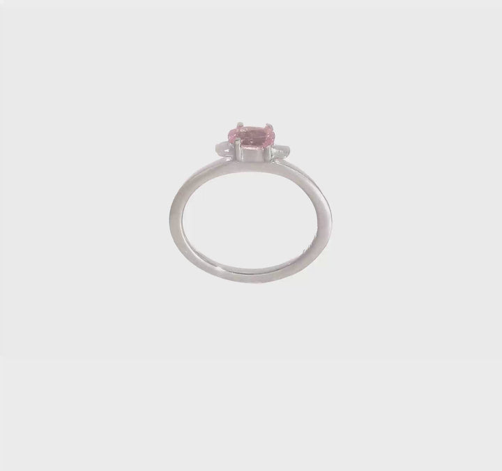 Sterling Silver Polished Pink CZ Candy Ring, view 7 of 7