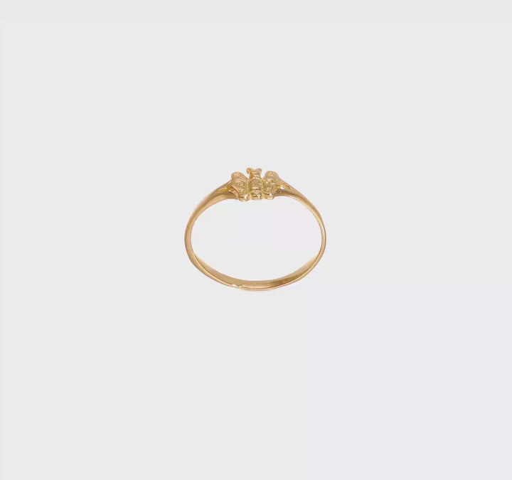 14k Yellow Gold Butterfly Ring, view 7 of 7