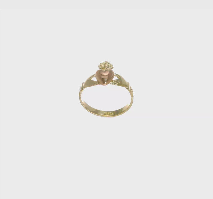 14k Two-Tone Gold Claddagh Ring, view 7 of 7