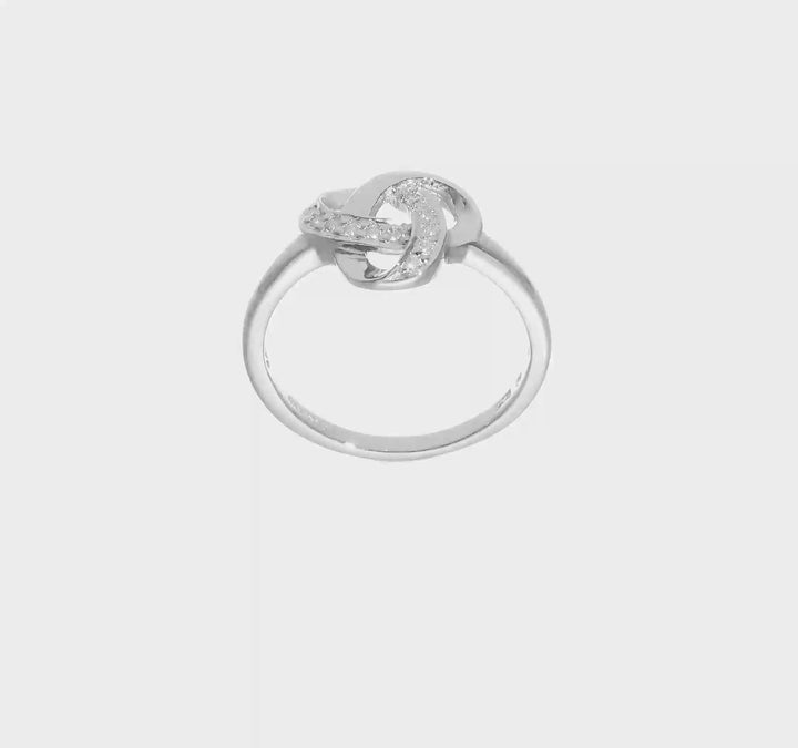 Sterling Silver CZ Knot Ring, view 7 of 7