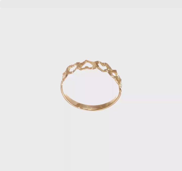 14k Yellow Gold D.C. Hearts Ring, view 7 of 7