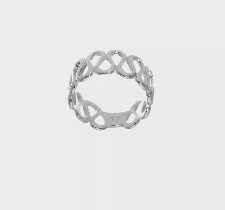 Sterling Silver Fancy Swirls Band, view 7 of 7