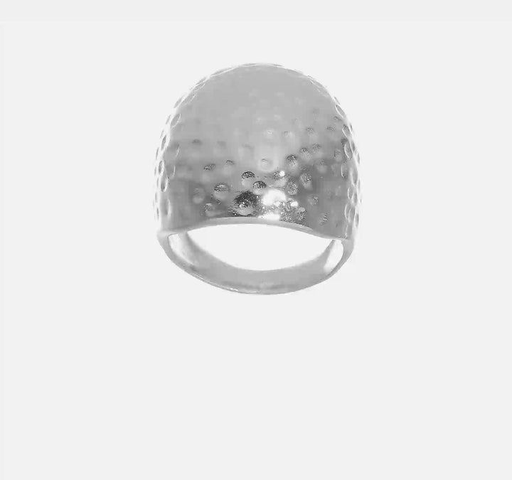 Sterling Silver Textured Dome Ring, view 7 of 7