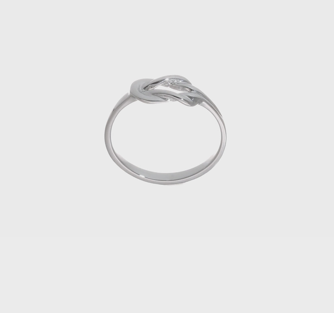 14k White Gold Freeform Knot Ring, view 6 of 6