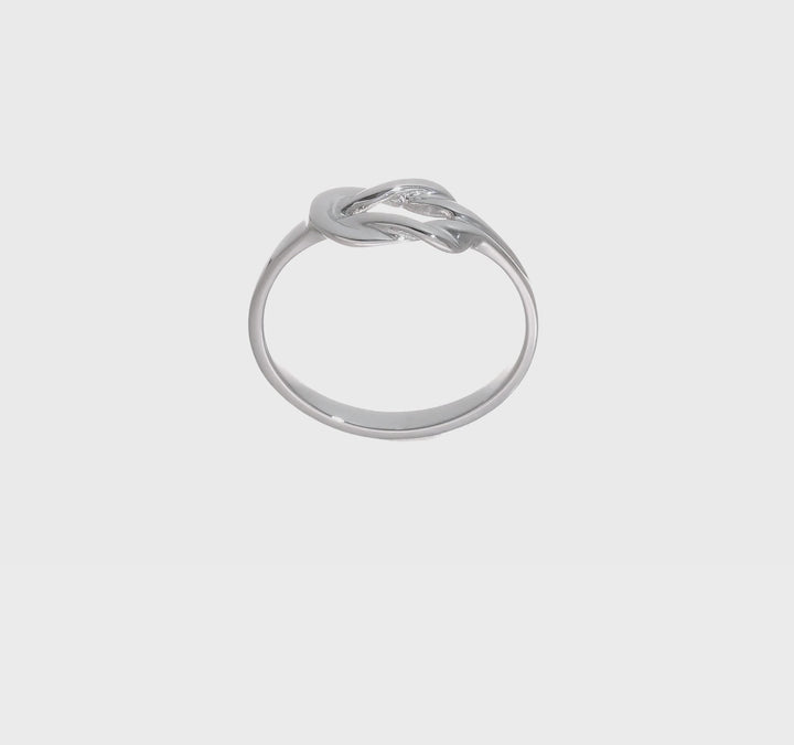 14k White Gold Freeform Knot Ring, view 6 of 6