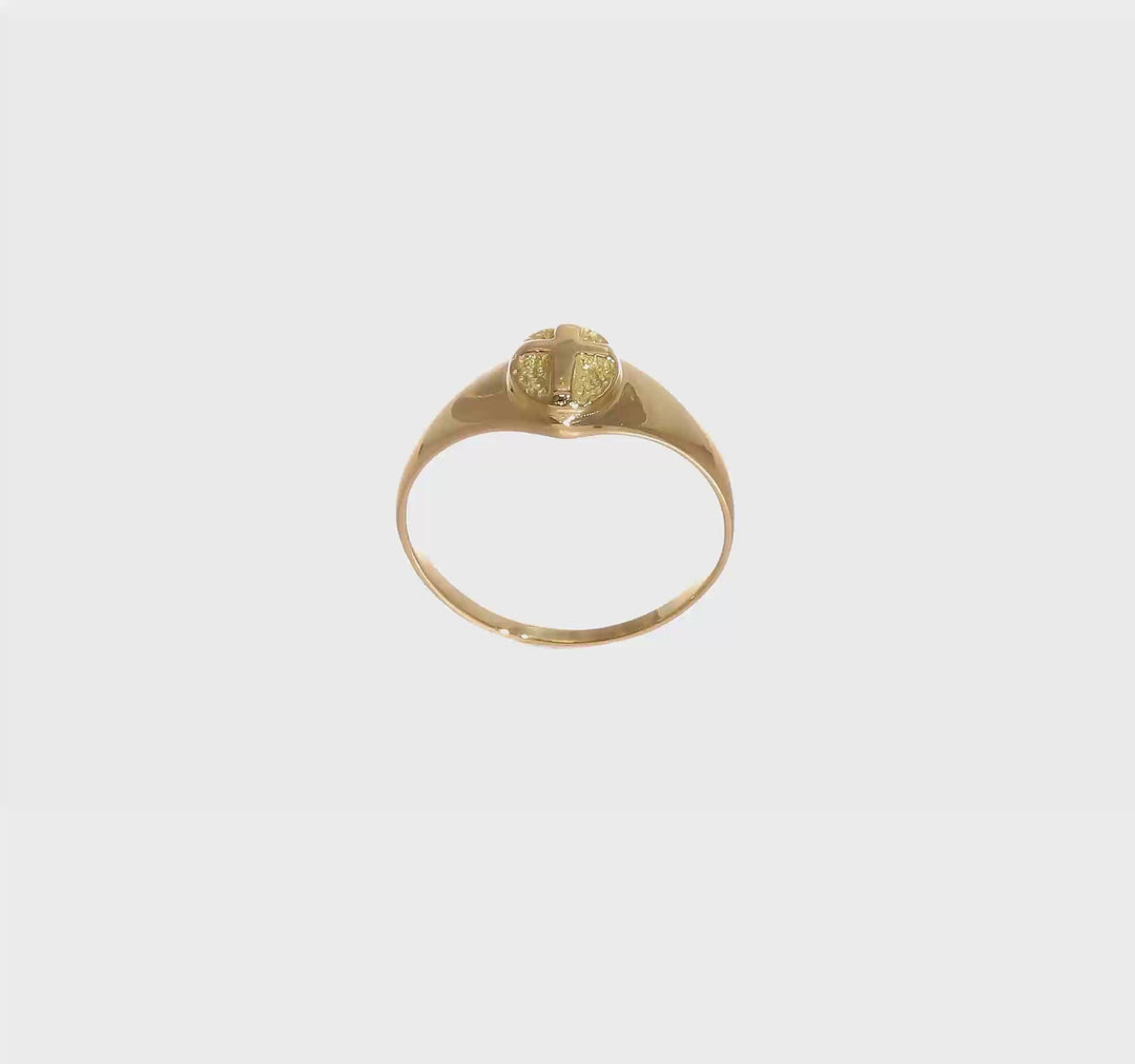 14k Yellow Gold Polished Cross Ring, view 7 of 7
