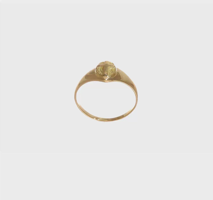14k Yellow Gold Polished Cross Ring, view 7 of 7