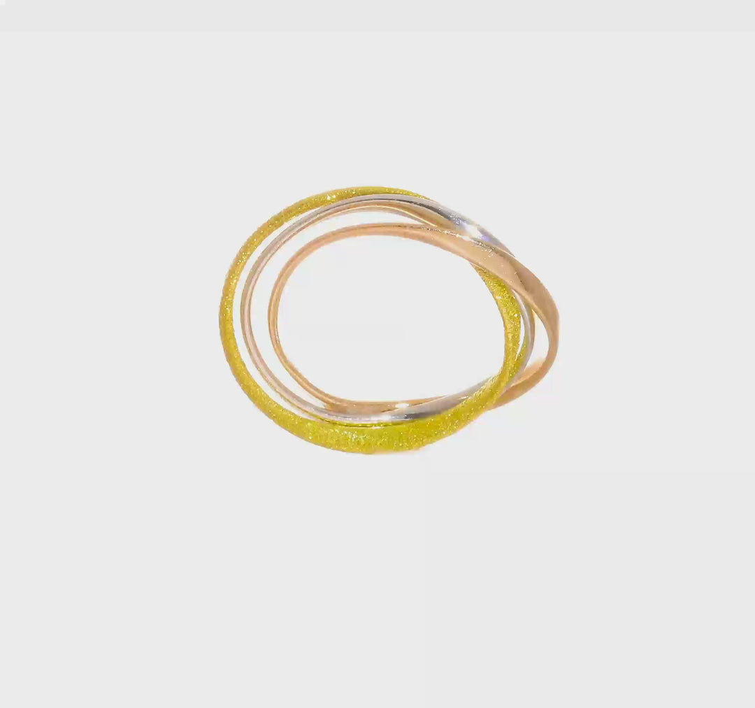 Sterling Silver Gold & Rose Gold-tone Intertwined Ring, view 6 of 6