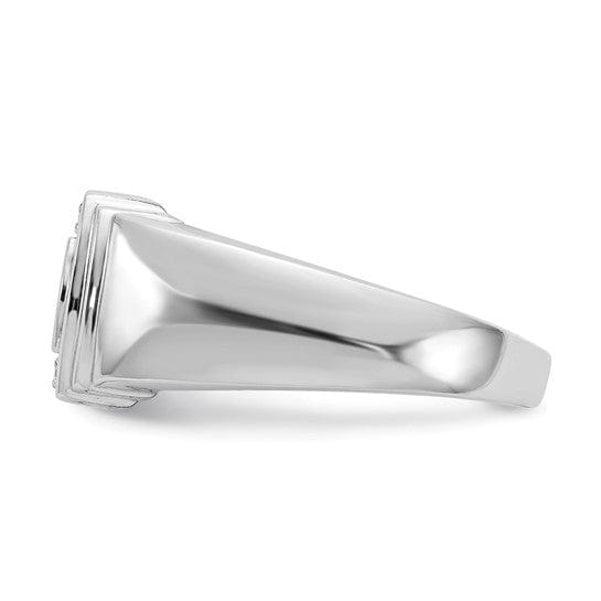 Lovely Rita's Ring 14k White Gold Men's Diamond Dad Ring