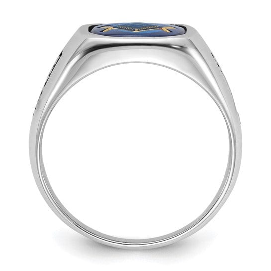 Lovely Rita's Ring 14k White Gold Men's Masonic Ring