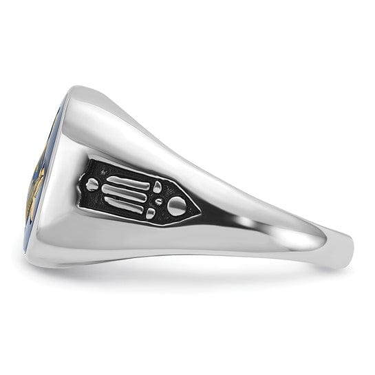 Lovely Rita's Ring 14k White Gold Men's Masonic Ring