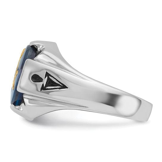 Lovely Rita's Ring 14k White Gold Men's Masonic Ring