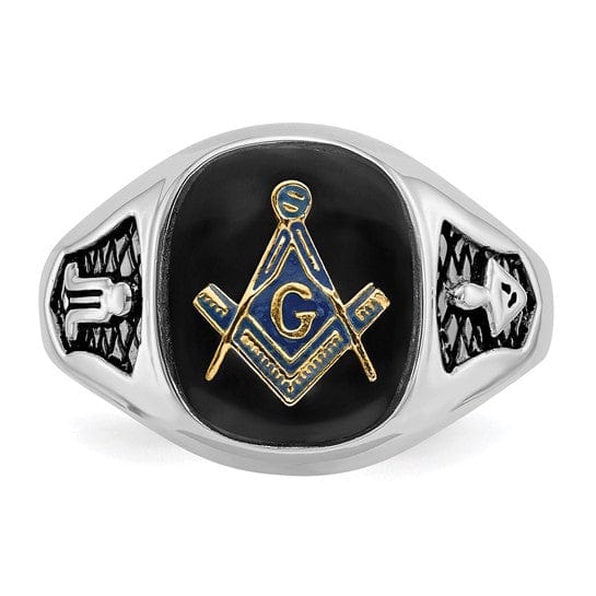Lovely Rita's Ring 14k White Gold Men's Masonic Ring