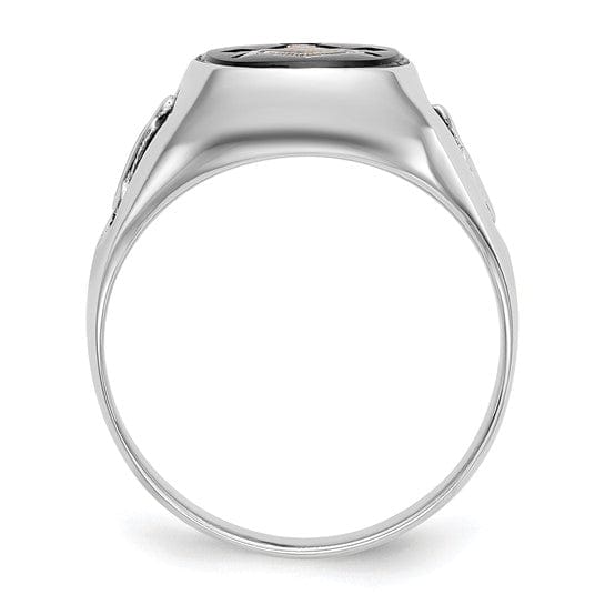 Lovely Rita's Ring 14k White Gold Men's Masonic Ring