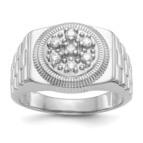 Lovely Rita's Ring 14k White Gold Polished Men's Diamond Ring