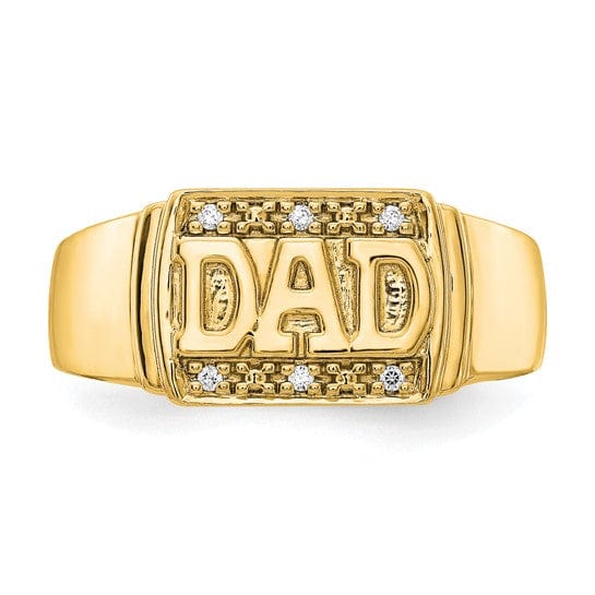 Lovely Rita's Ring 14k Yellow Gold Men's 1/20ct. Diamond Dad Ring