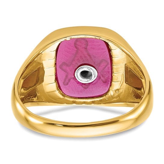 Lovely Rita's Ring 14k Yellow Gold Men's Masonic Ring