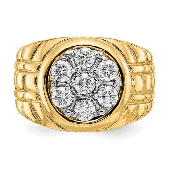 Lovely Rita's Ring 14k Yellow Gold Polished Men's 1ct. Diamond Ring