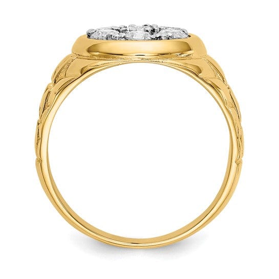 Lovely Rita's Ring 14k Yellow Gold Polished Men's 1ct. Diamond Ring