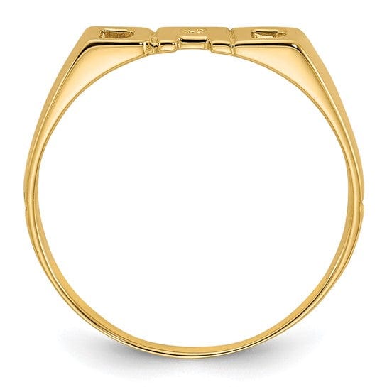 Lovely Rita's Ring 14k Yellow Gold Polished Men's Diamond Dad Ring