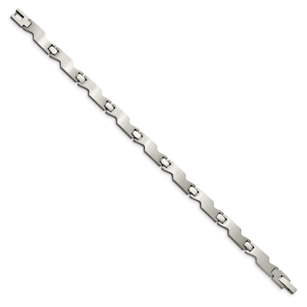 Stainless Steel Brushed and Polished 8in Bracelet