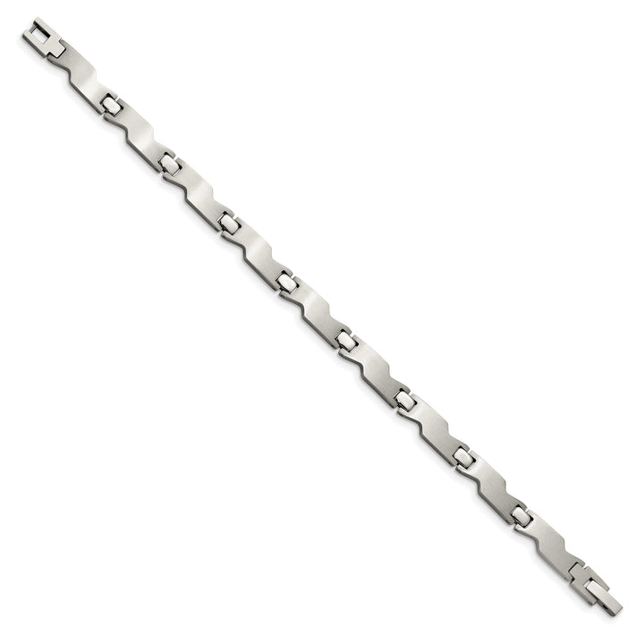 Stainless Steel Brushed and Polished 8in Bracelet