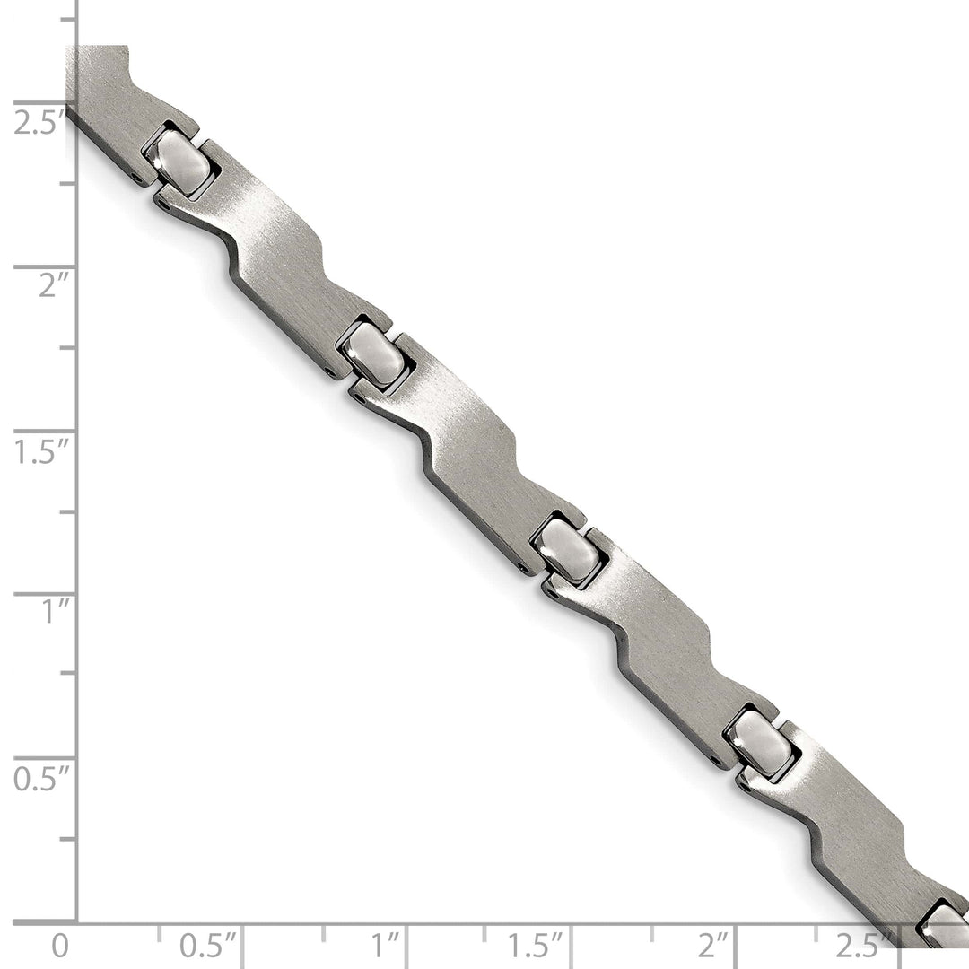 Stainless Steel Brushed and Polished 8in Bracelet