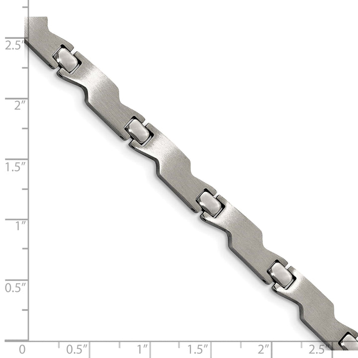 Stainless Steel Brushed and Polished 8in Bracelet