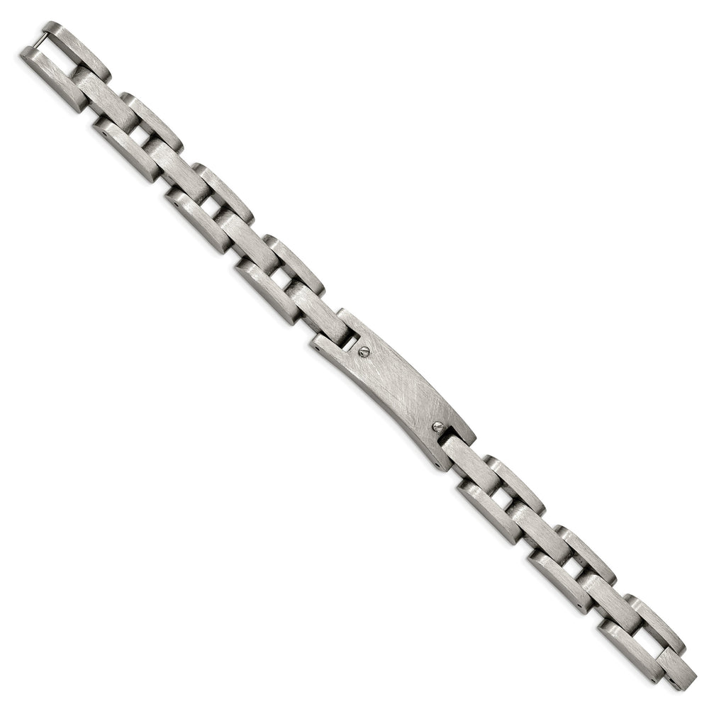 Stainless Steel Brushed and Polished Scratched Finish 8.5" Bracelet