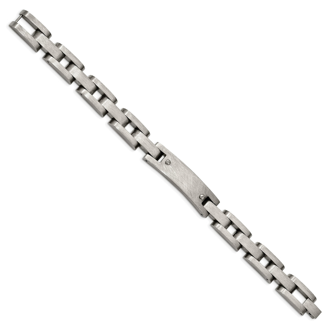 Stainless Steel Brushed and Polished Scratched Finish 8.5" Bracelet