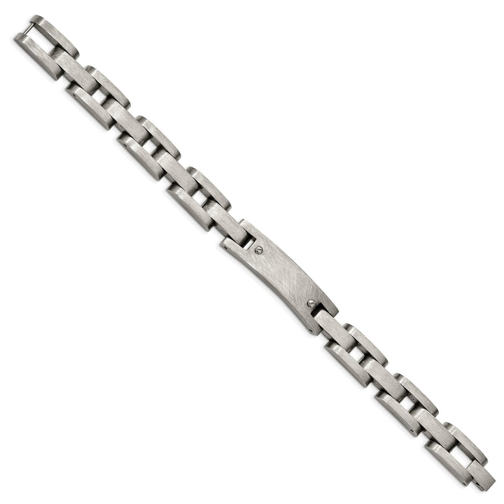 Stainless Steel Brushed and Polished Scratched Finish 8.5" Bracelet