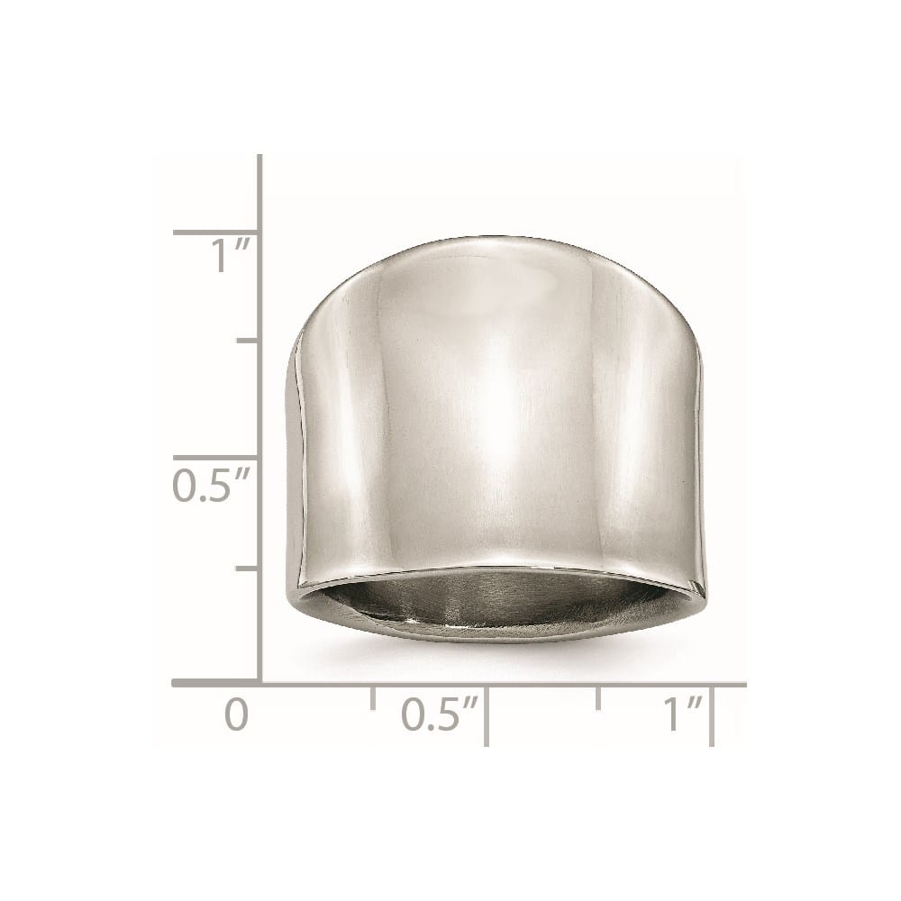 Stainless Steel Chisel Stainless Steel Polished Ring
