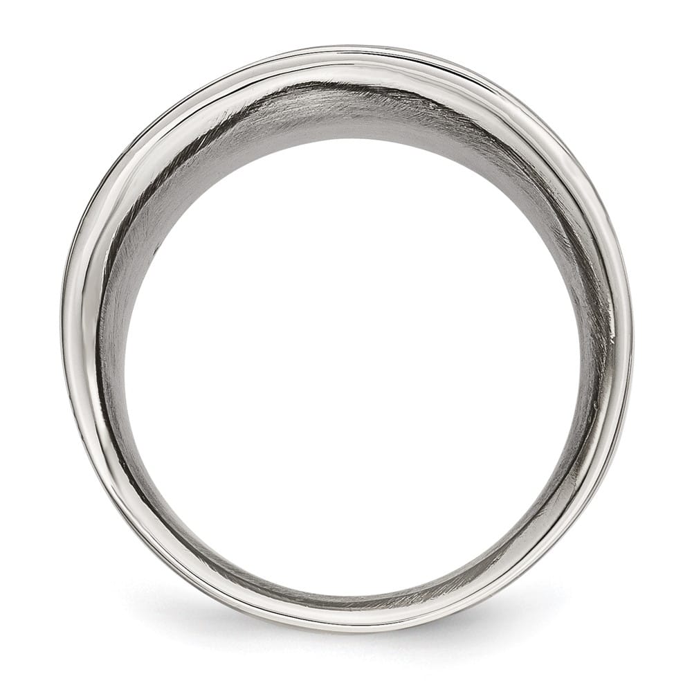 Stainless Steel Chisel Stainless Steel Polished Ring