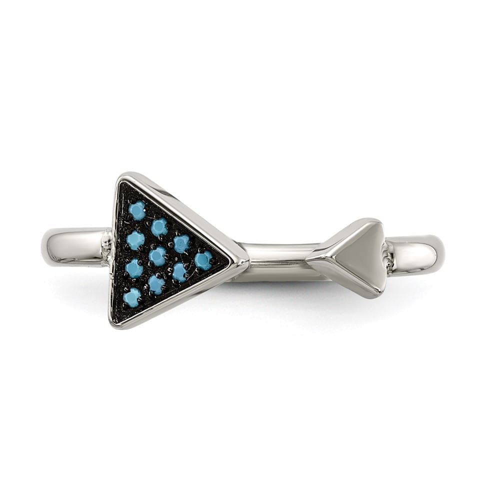 Stainless Steel Chisel Stainless Steel with Reconstructed Turquoise