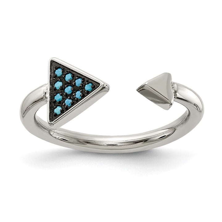 Stainless Steel Chisel Stainless Steel with Reconstructed Turquoise