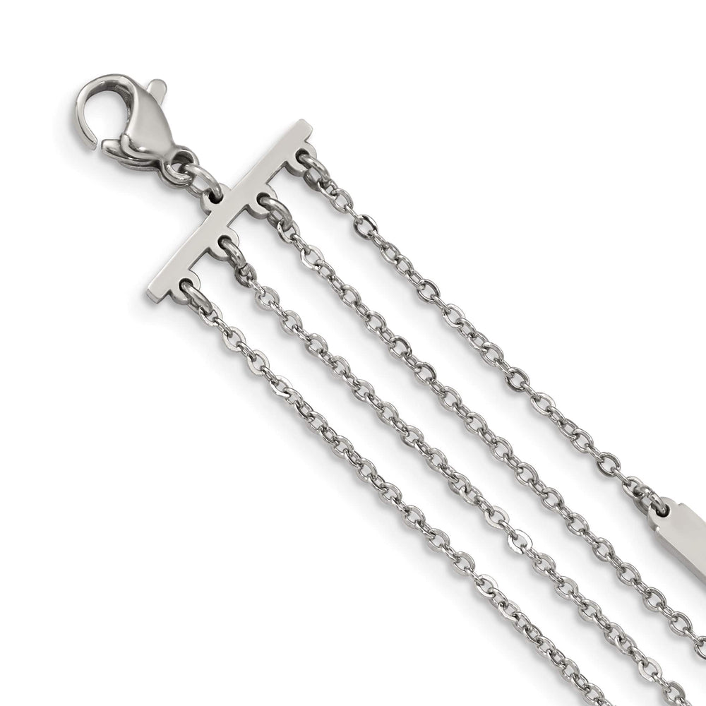 Stainless Steel Polished Enameled Sunshine 6.5in w/.75in ext. Bracelet