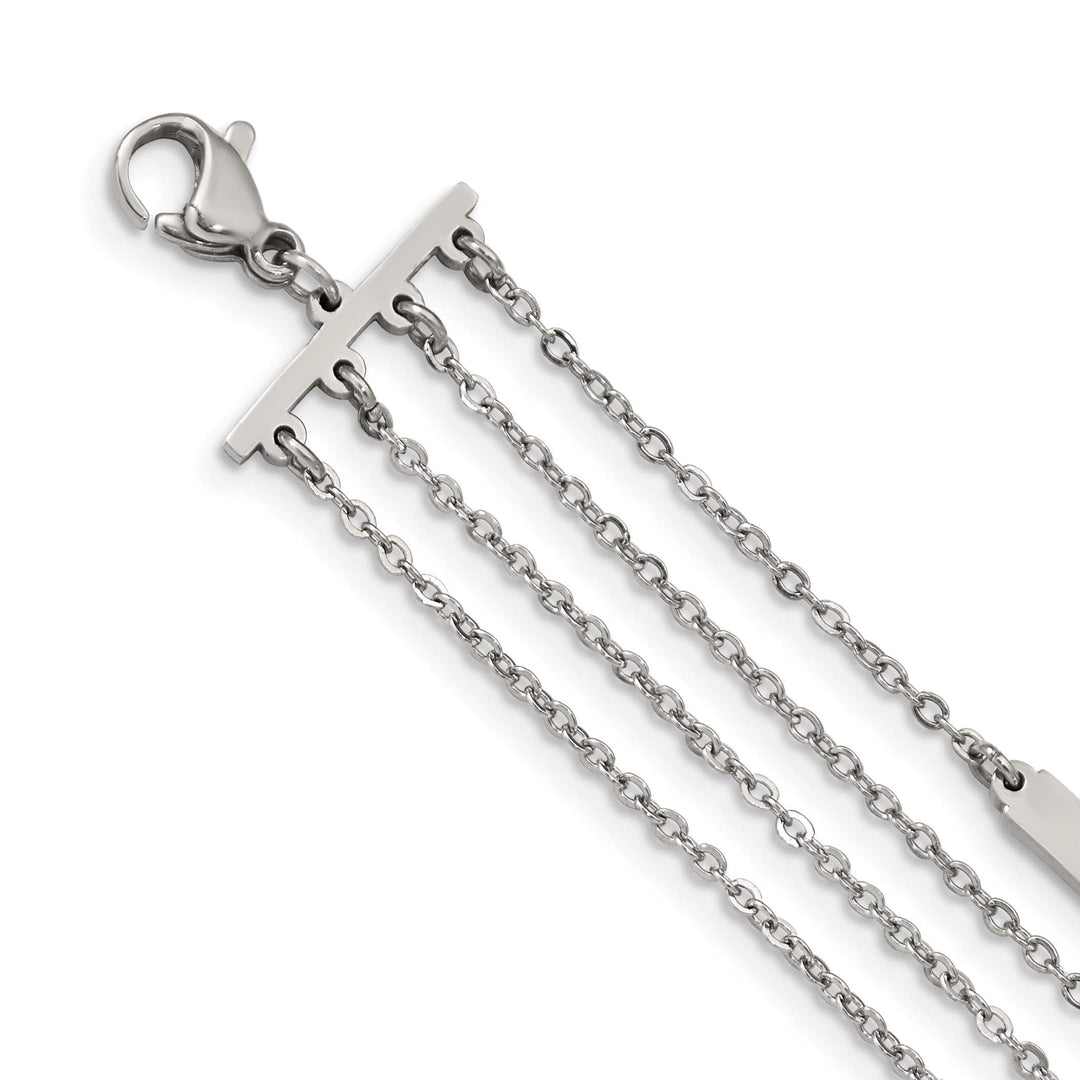 Stainless Steel Polished Enameled Sunshine 6.5in w/.75in ext. Bracelet