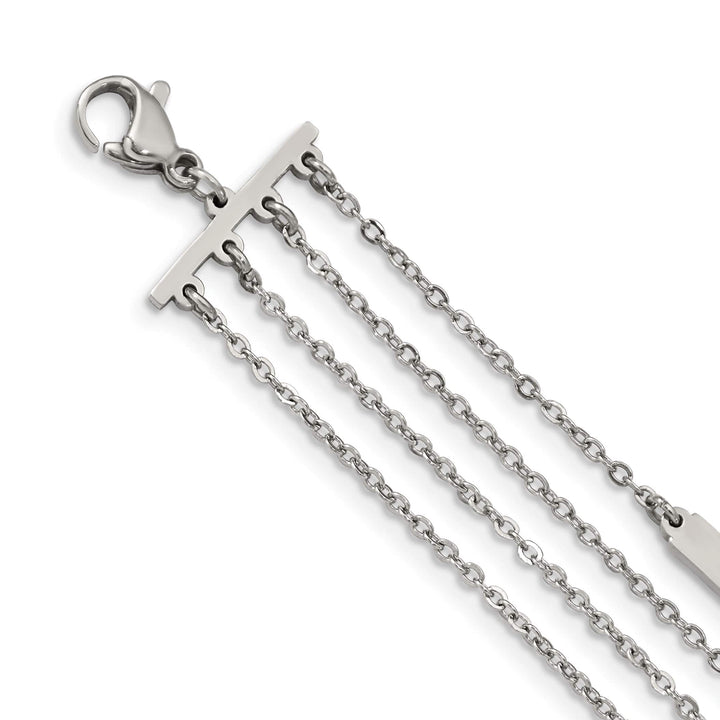 Stainless Steel Polished Enameled Sunshine 6.5in w/.75in ext. Bracelet