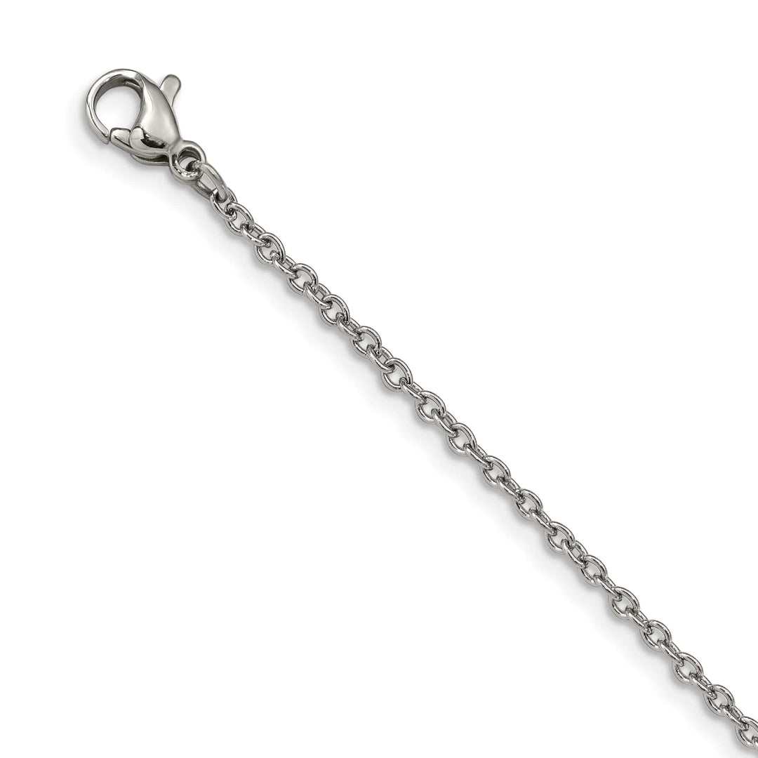Stainless Steel Polished with Crystal 7.5in w/1in ext. Star Bracelet