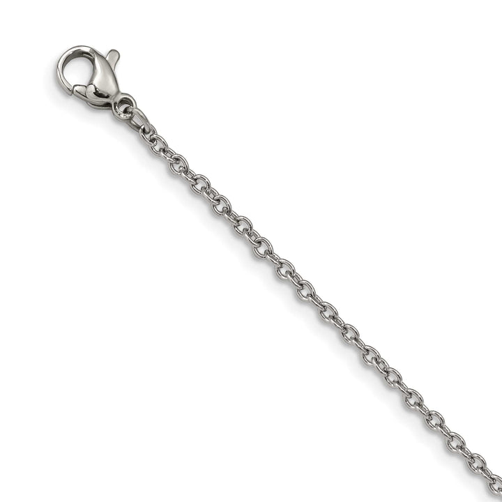 Stainless Steel Polished with Crystal 7.5in w/1in ext. Star Bracelet