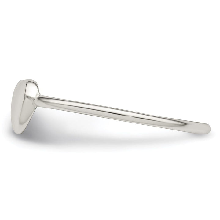 Sterling Silver 0.85 mm Polished Heart Ring