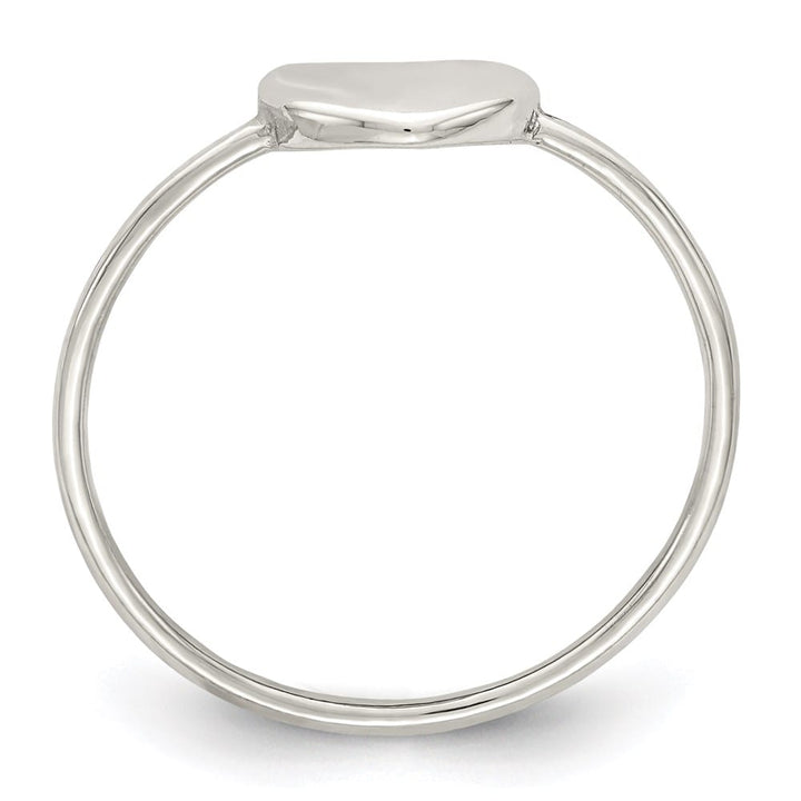 Sterling Silver 0.85 mm Polished Heart Ring