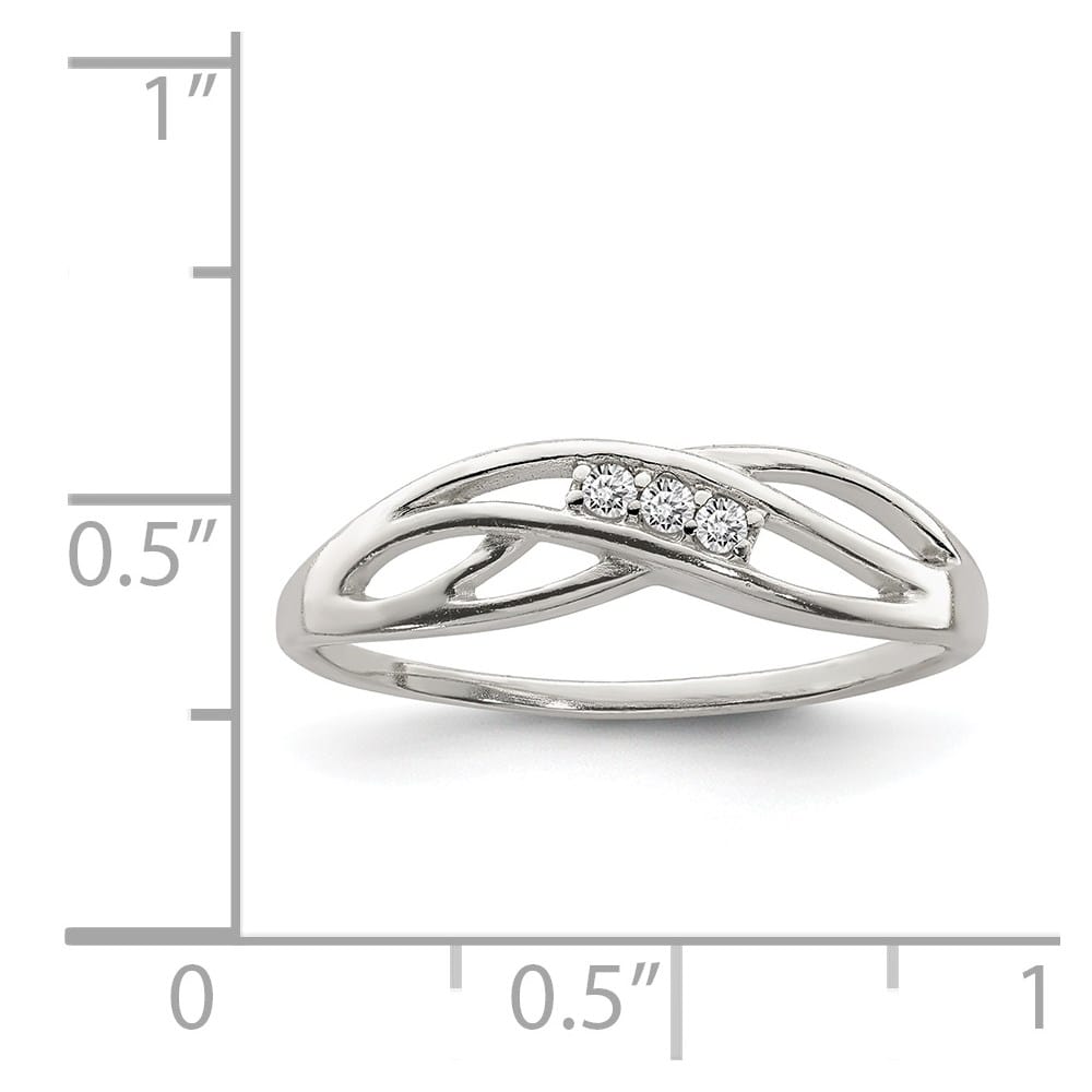 Sterling Silver 1.14 g CZ Ring