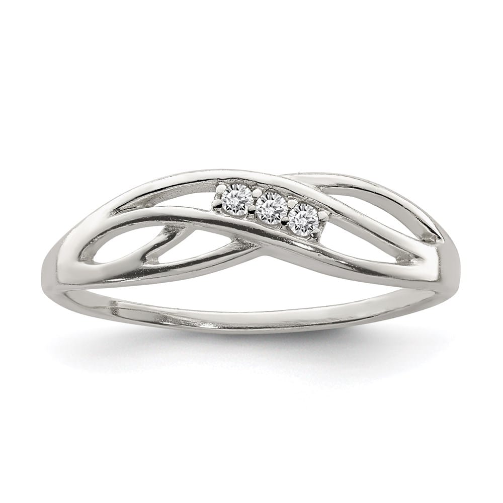 Sterling Silver 1.14 g CZ Ring